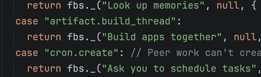 the description of "artifact.build_thread" is "Build apps together"